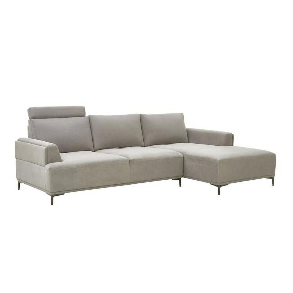 Modern Lucca Sectional Sofa with Push Back Functional Right Facing E353