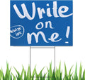 Light Blue Blank Signs 18''x24'' x 4 mm with Metal Stake Signs Holder A92854