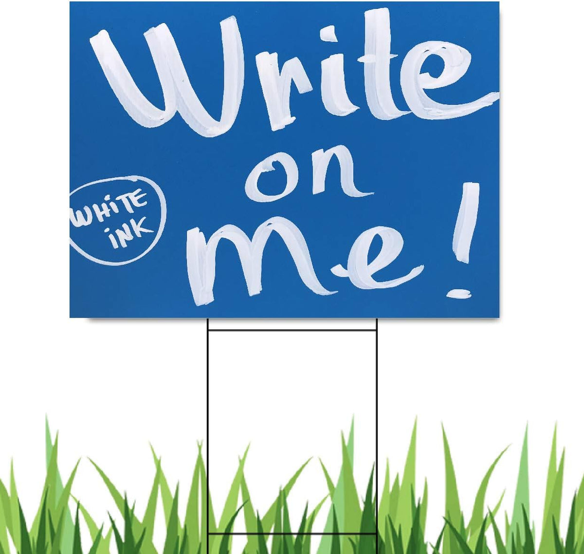 Light Blue Blank Signs 18''x24'' x 4 mm with Metal Stake Signs Holder A92854