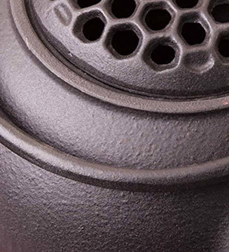 Black Cast Iron Wood Stove Steamer Kettle T7610