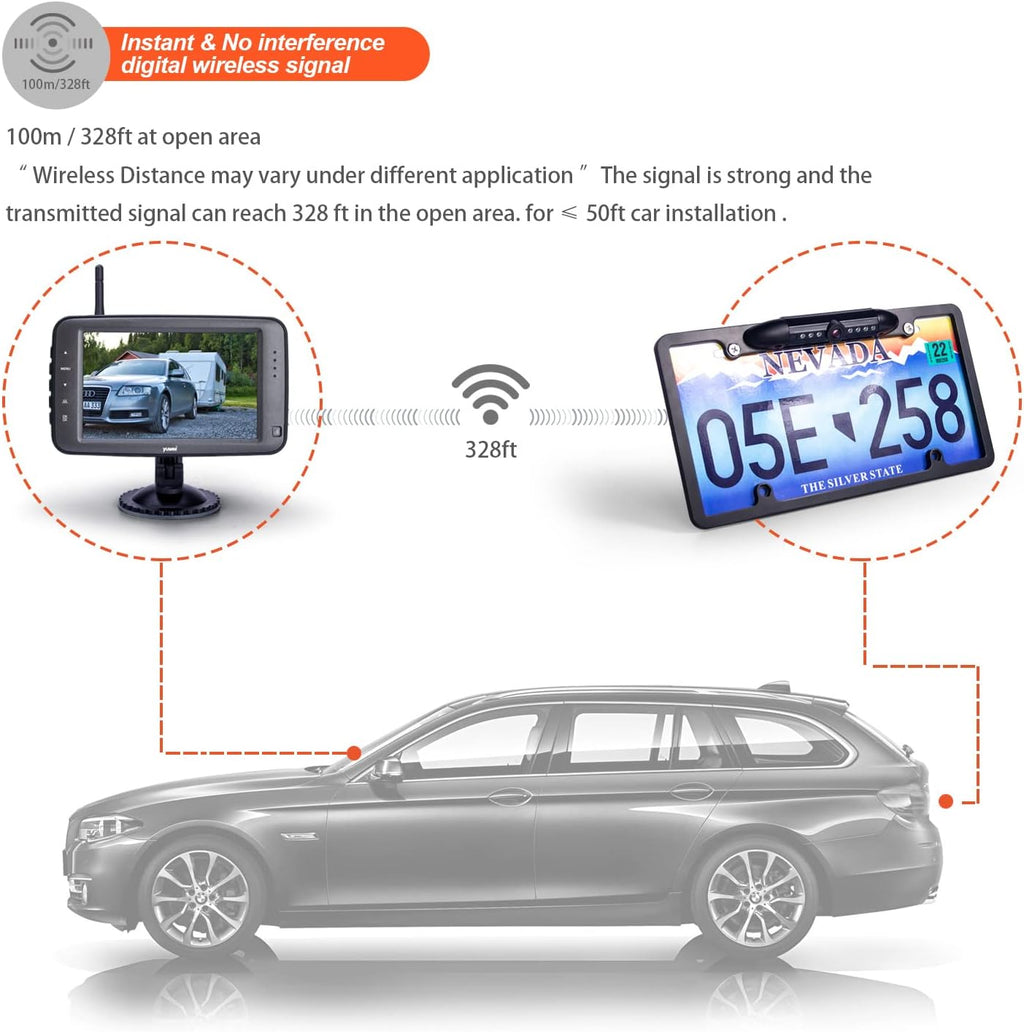 Wireless Backup Camera with 5 inch Split Screen D44507