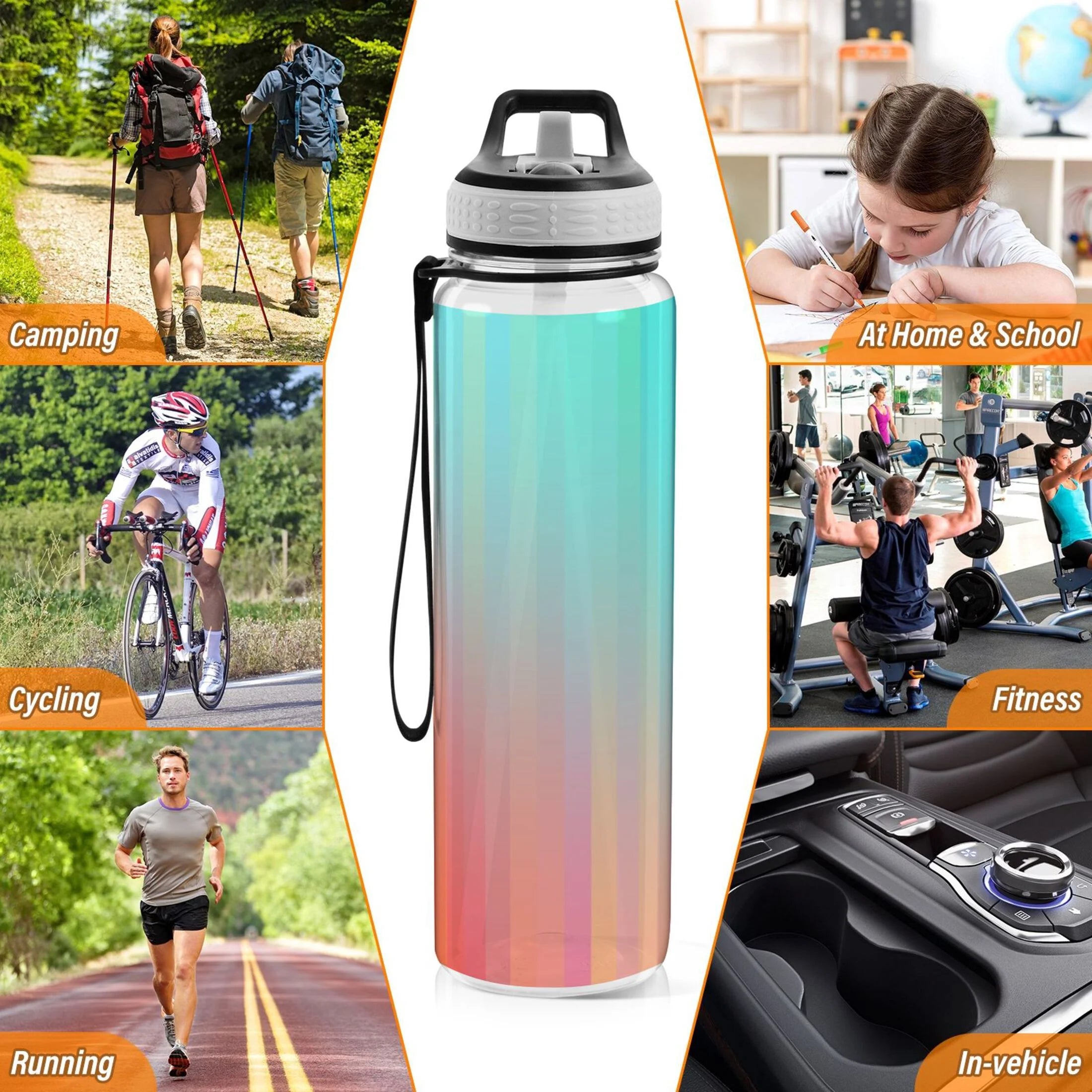 32oz Tritan Sports Water Bottle with Straw E350