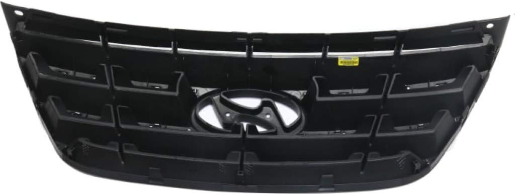 Chrome Shell & Insert Painted Black Plastic Grille Assembly H49603