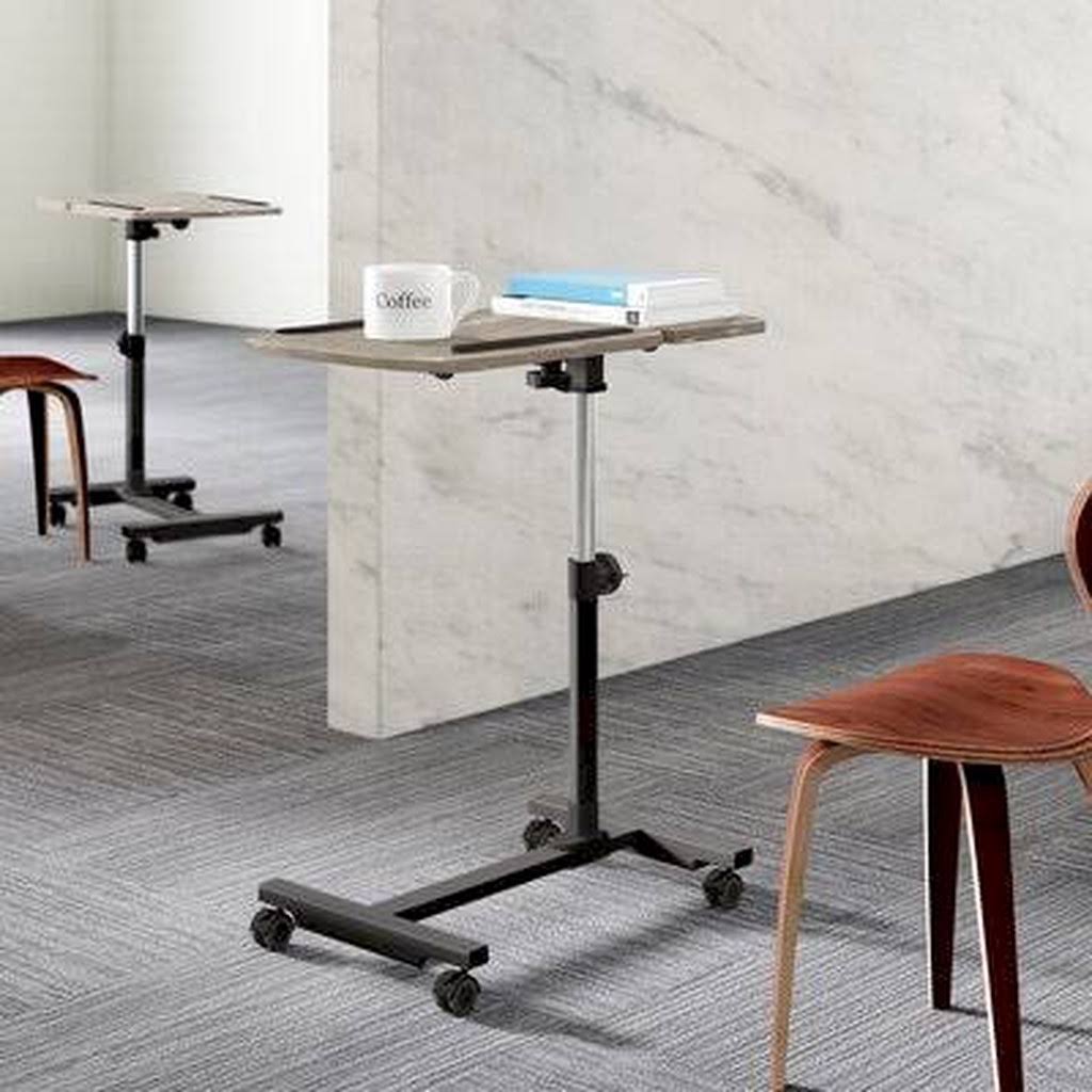 Adjustable Laptop Cart Gray/Black F366002