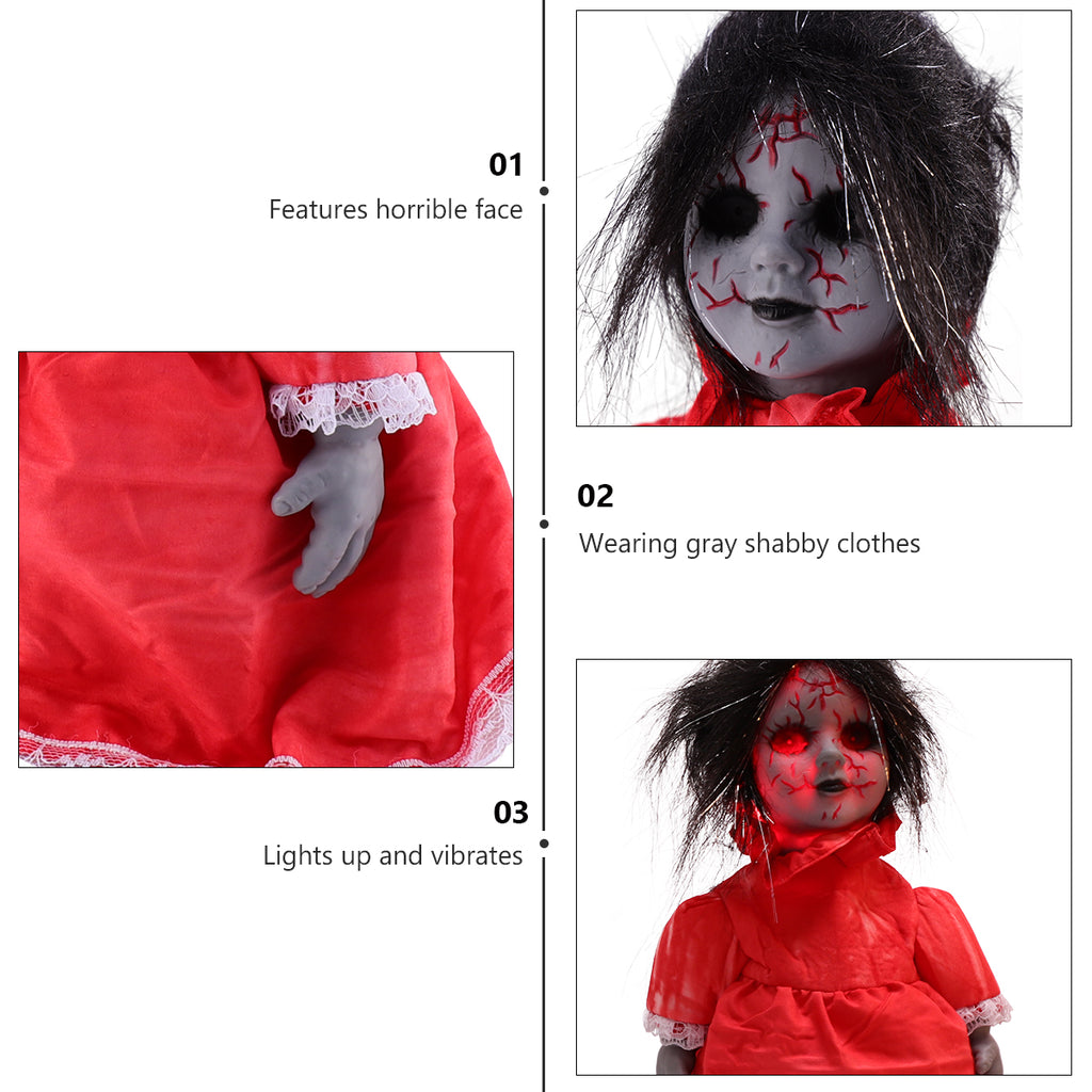 Halloween Voice-activated Induction Glowing Walking Doll P6797