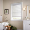 White Cordless Faux Wood Blind F1484