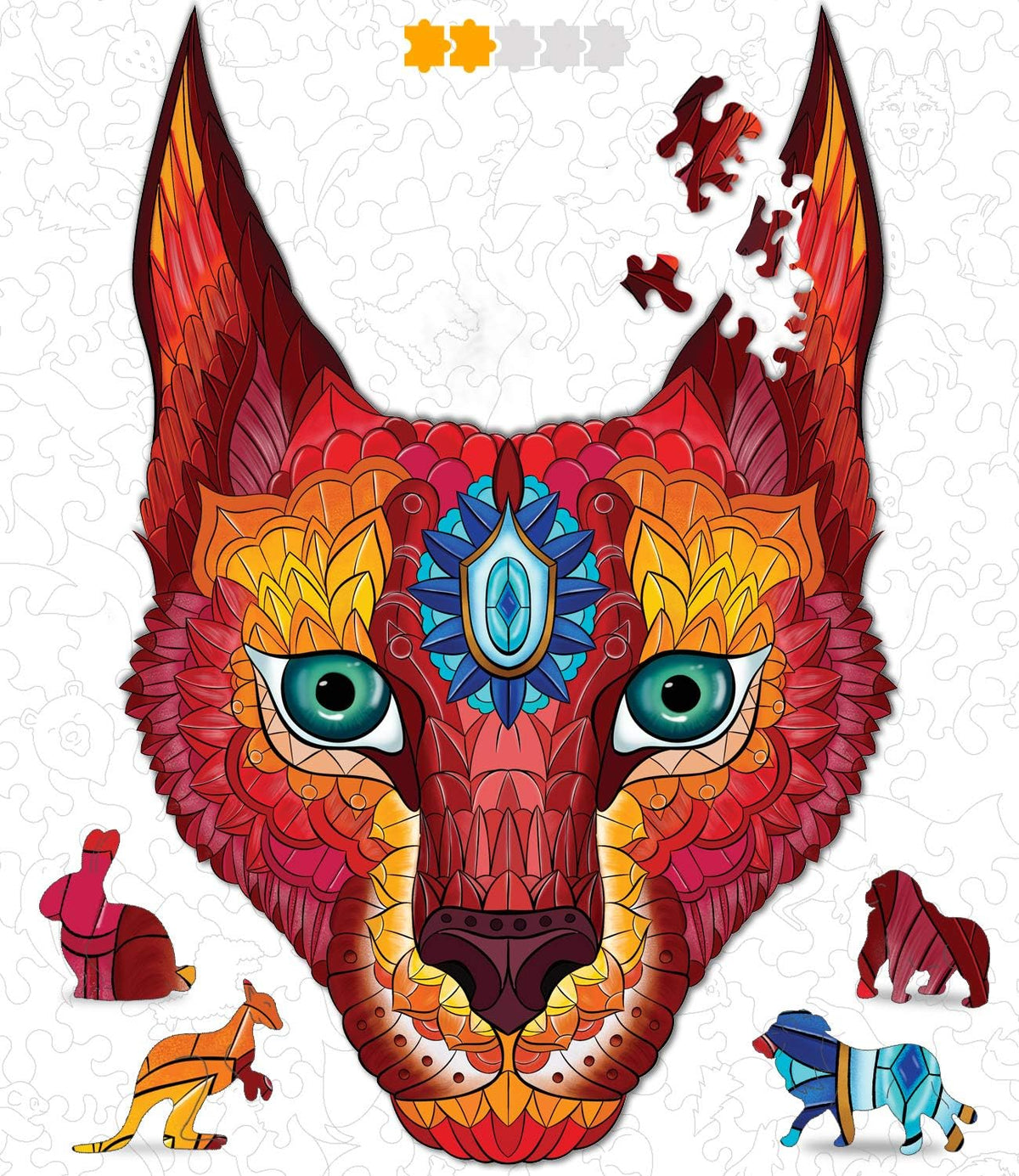Caracal Wooden Jigsaw Puzzle, 130 pcs, Pack of 2 L12491