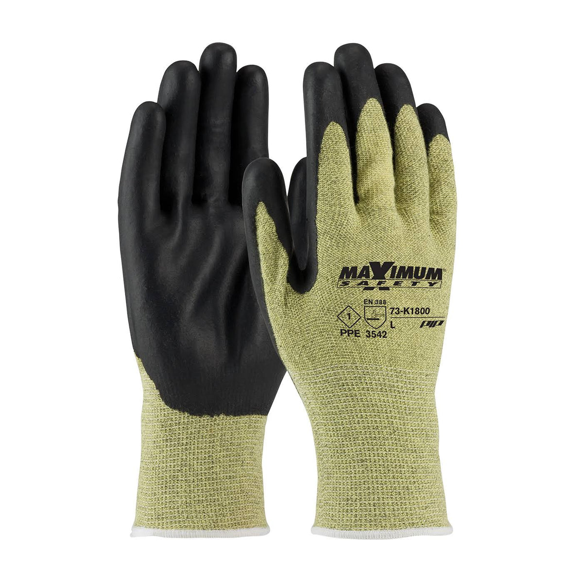 AR/FR Seamless Knit Aramid Glove with Nitrile Coated Smooth Grip on Palm & Fingers H81654