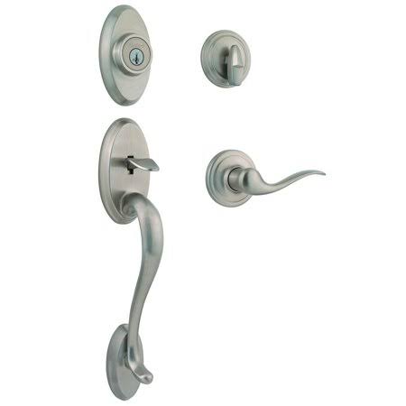 Satin Nickel Single Cylinder Door Handleset with Door Lever A790