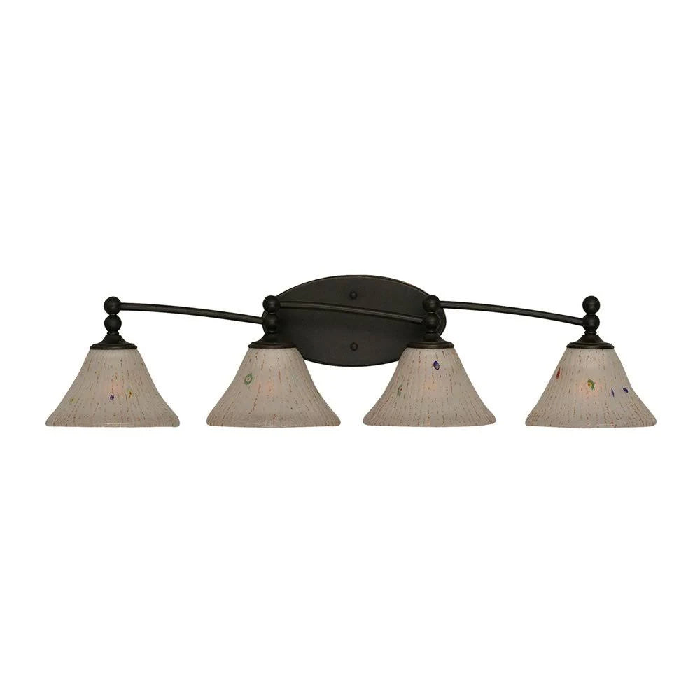 Four Light Bath Bar Dark Granite Finish with Frosted Crystal Glass M391683