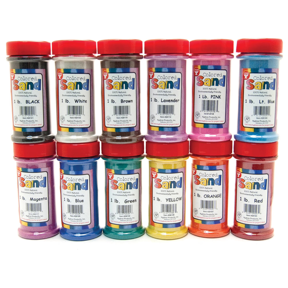 Assorted Colors Sand, 1lb, Pack of 12 P888804