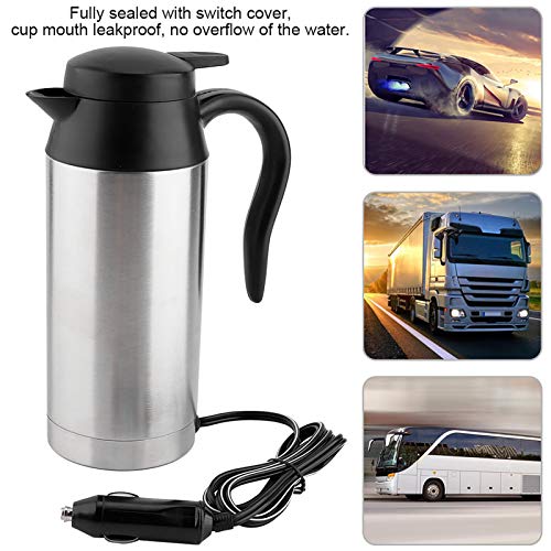 Car Electric Kettle 750ml 12V Stainless Steel D386848