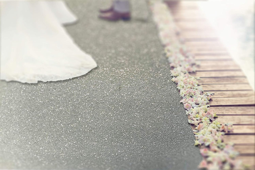 Grey and Silver Glitter Carpet Aisle Runner R195