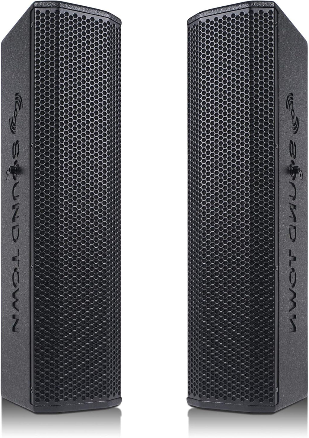 Pair of Passive Wall-Mount Column Mini Line Array Speakers with 4 x 5” Woofers, Black K1100