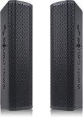 Pair of Passive Wall-Mount Column Mini Line Array Speakers with 4 x 5” Woofers, Black K1100