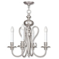 Brushed Nickel 4-Light Candle-Style Chandelier W4038
