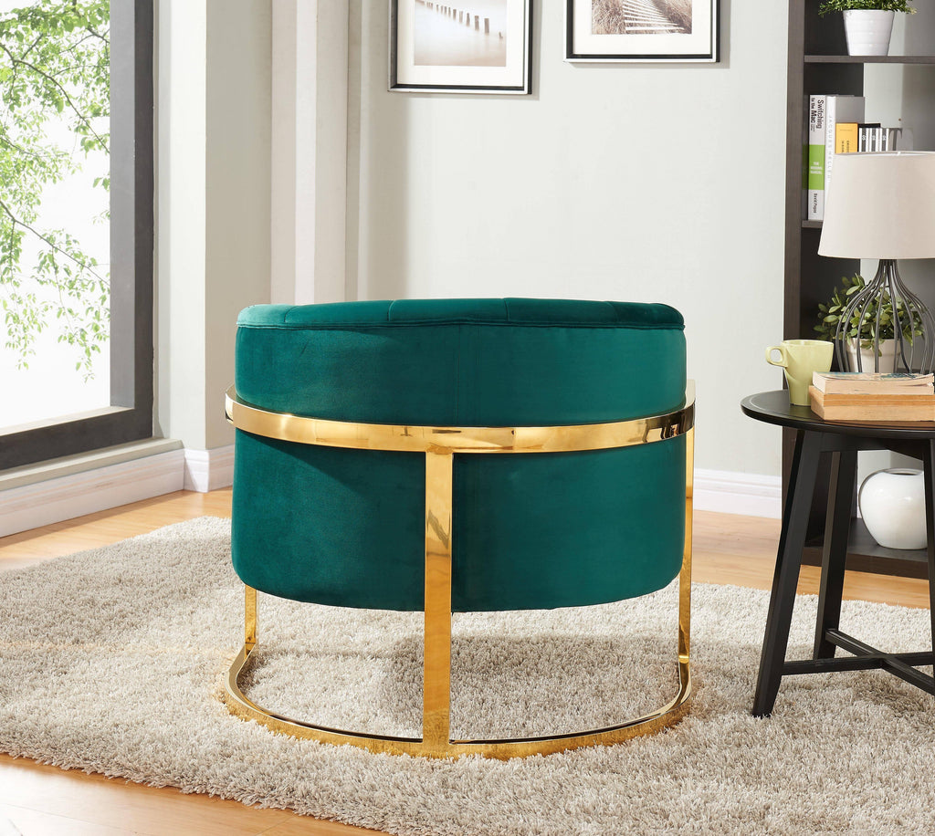Green Velvet Accent Chair Q915