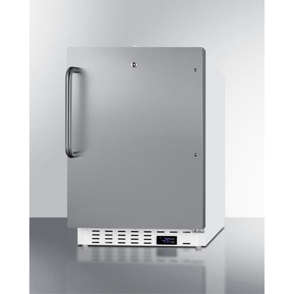 White Cabinet Stainless Steel Door ADA Compliant All-Freezer K9391