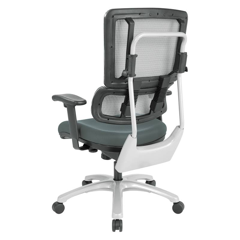 Grey Mesh Back Chair with Silver Base and Grey Seat G810738