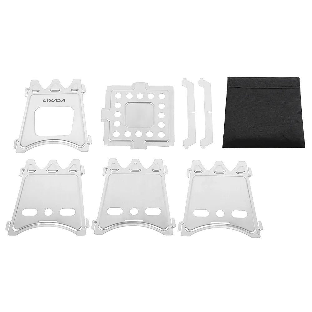Compact Folding Wood Camping Cooking Picnic O959554