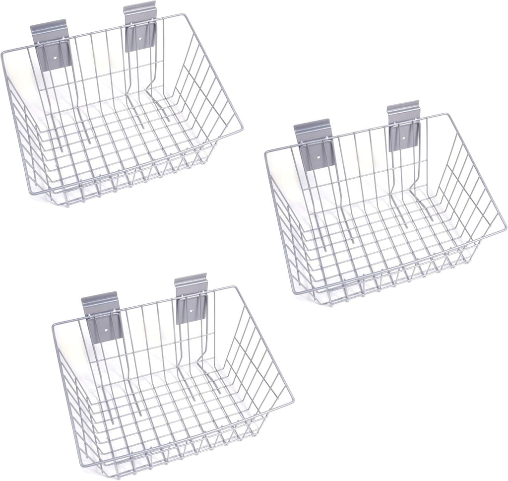 15" x 11" x 8" Medium Wire Basket - 3 Pack B4115
