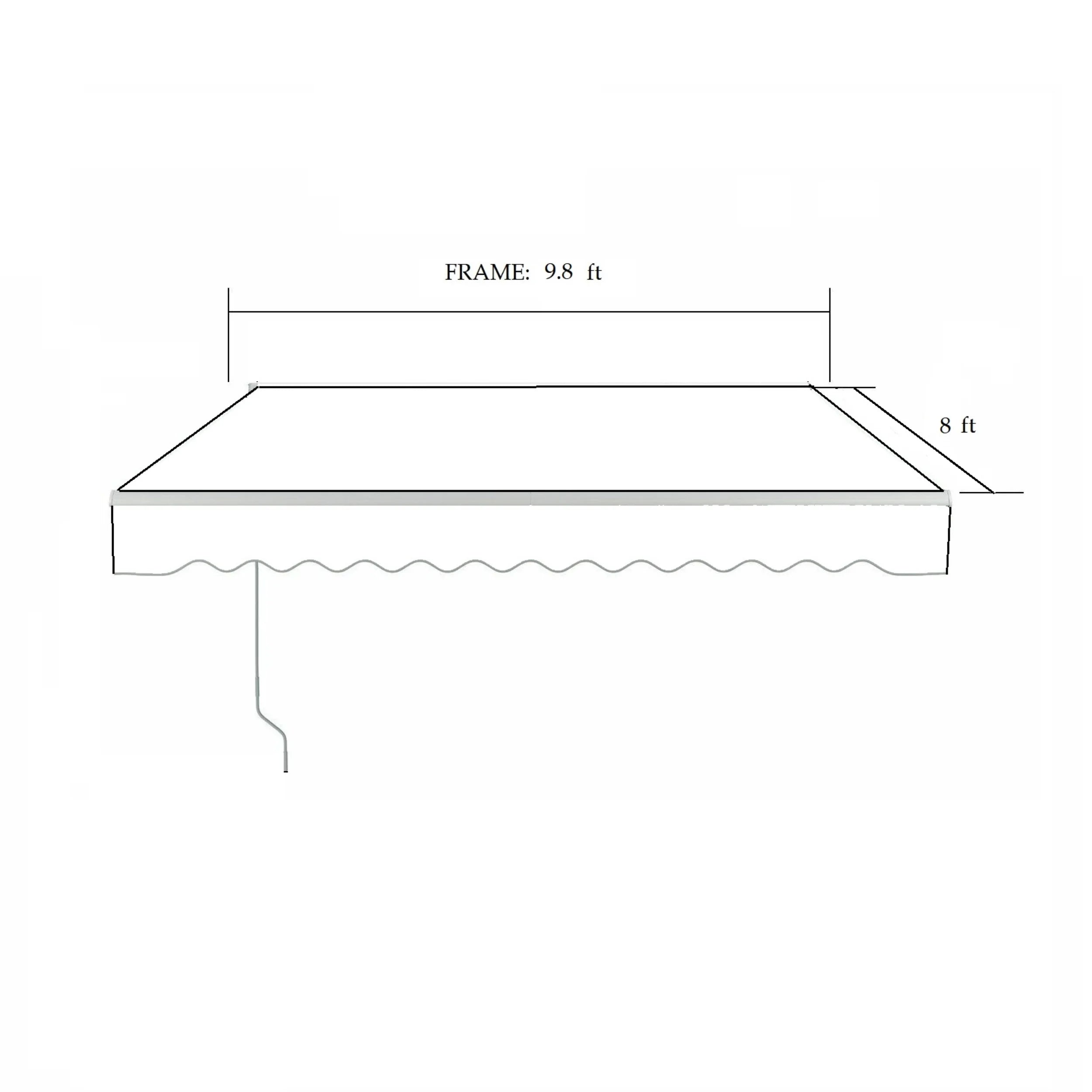 10' x 8' Retractable Patio Awning J66172