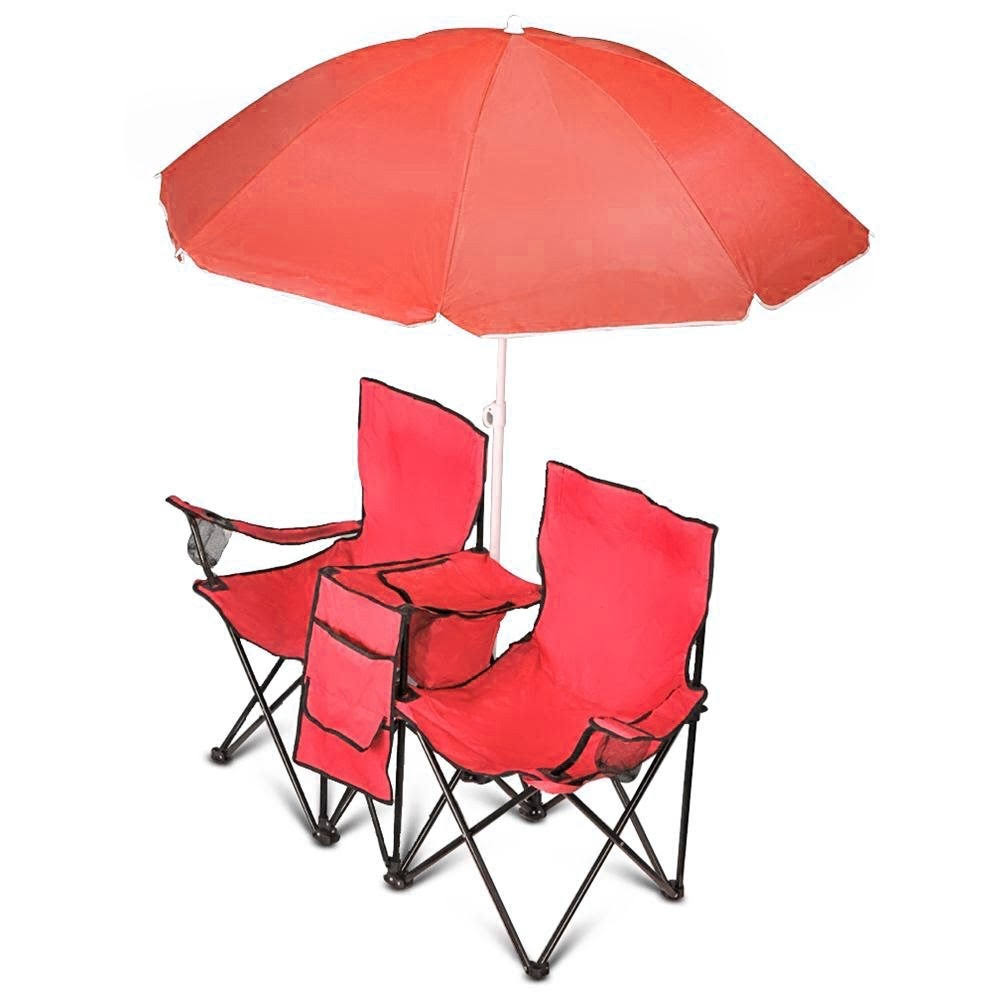 Blue Portable Double Folding Chair with Carry Case K573723