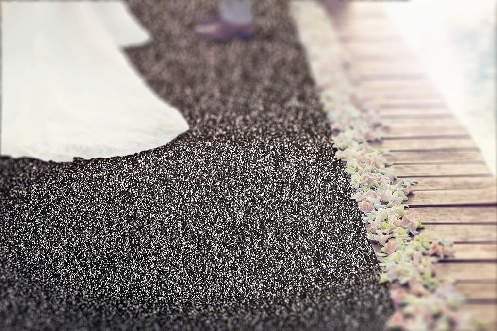 Grey and Silver Glitter Carpet Aisle Runner R195