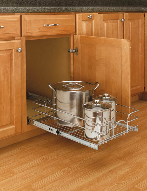 12 in. W x 20 in. D Chrome Wire Basket I802540