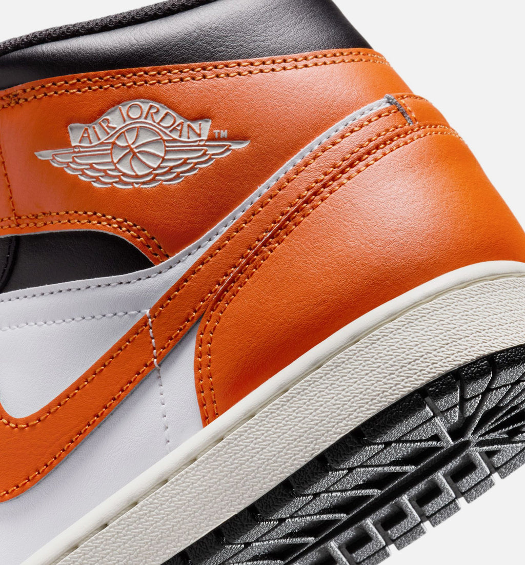 Air Jordan 1 Mid Men's Sneakers | Starfish/White/Sail/Black