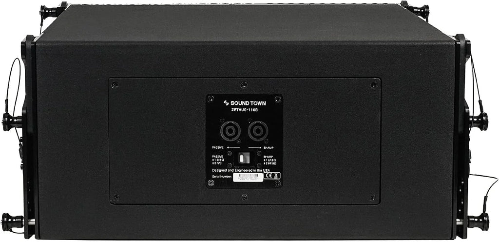 600W Line Array Speaker System with Four 10-inch Passive Speakers, Black A7136