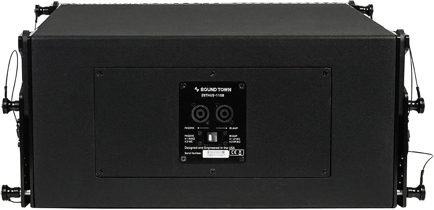 600W Line Array Speaker System with Four 10-inch Passive Speakers, Black A7136