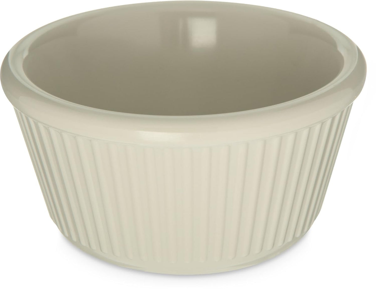 Melamine Fluted Ramekin Set, 4 oz Capacity, Bone (Case of 12) O410391