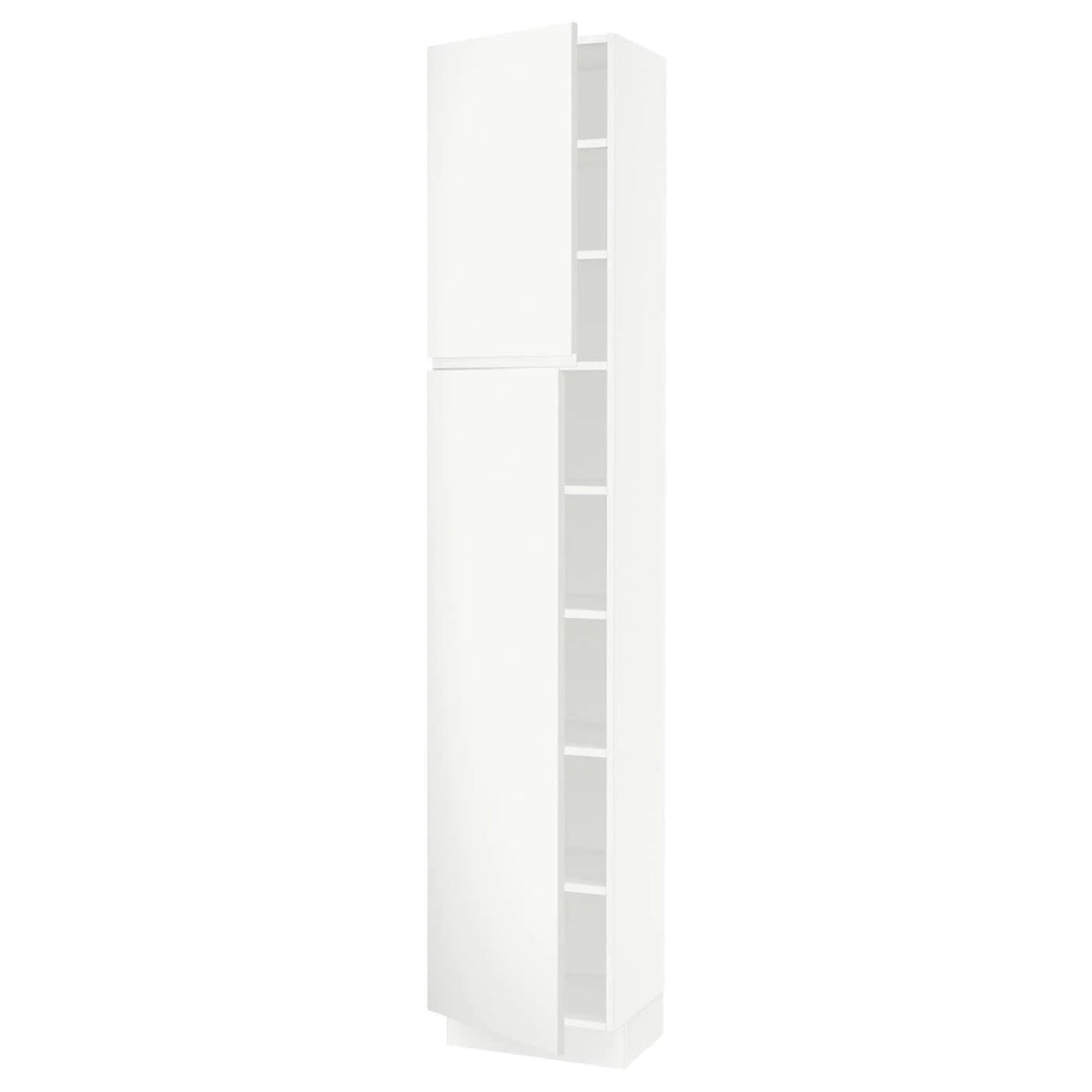 White High Cabinet with Shelves and 2 Doors X4012