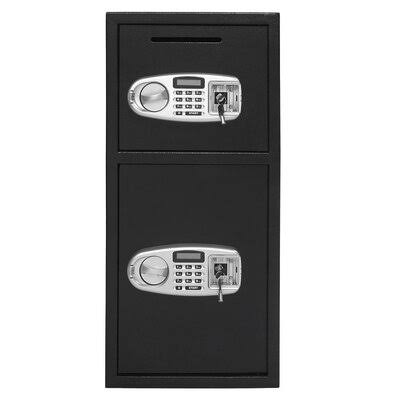 Double Door Digital Keypad Depository Safe with Dual-Lock A573912