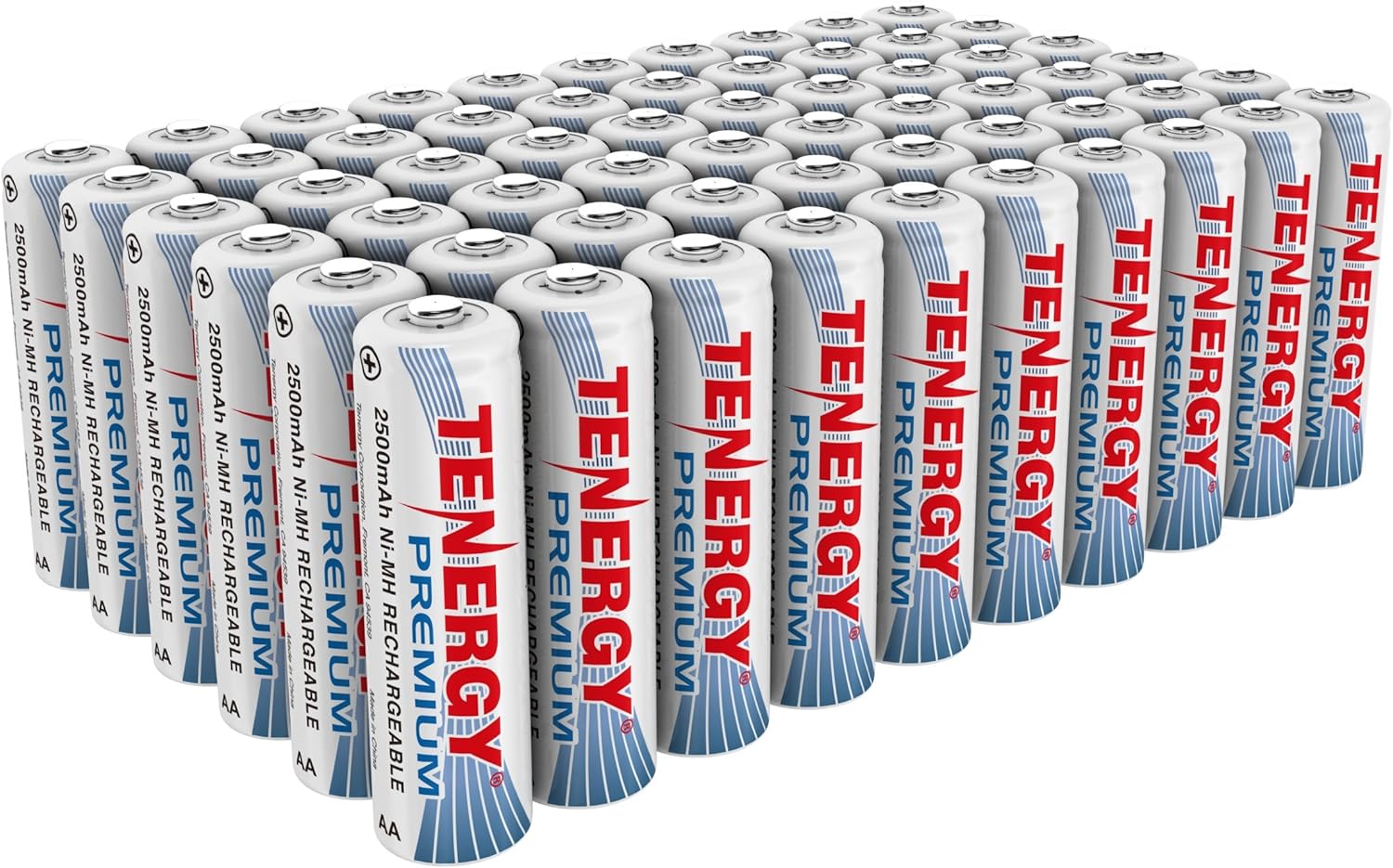60 Pack Rechargeable AA NiMH Batteries 2500mAh L2258