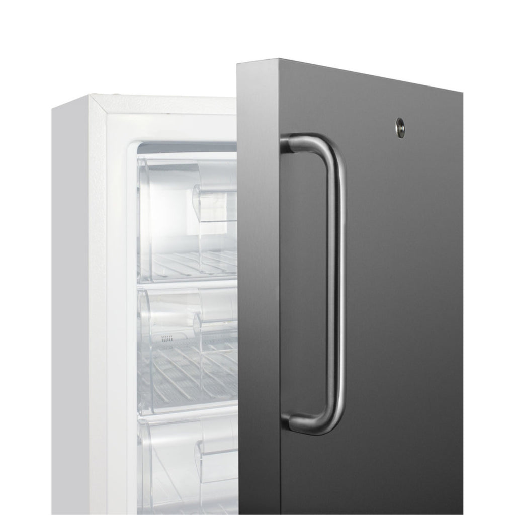 White Cabinet Stainless Steel Door ADA Compliant All-Freezer K9391