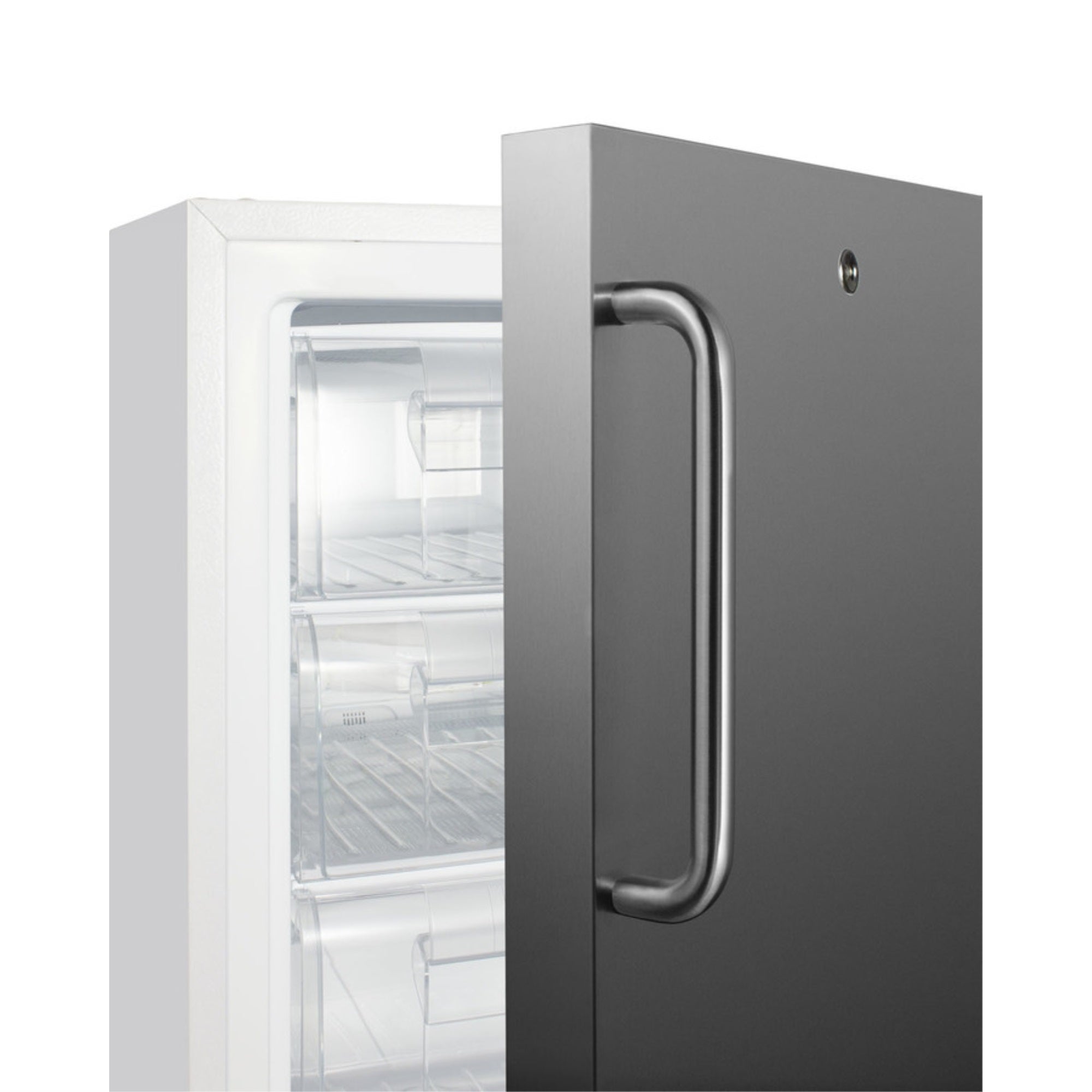 White Cabinet Stainless Steel Door ADA Compliant All-Freezer K9391