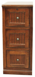 Poplar 3 Drawer File Cabinet European Yellow N526