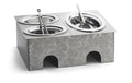 Brushed Stainless Steel 2-Well Collapsible Server N657245