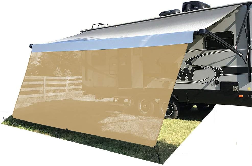 3 Black Mesh RV Awning Sun Shade 9' X 11' Complete Kits O635