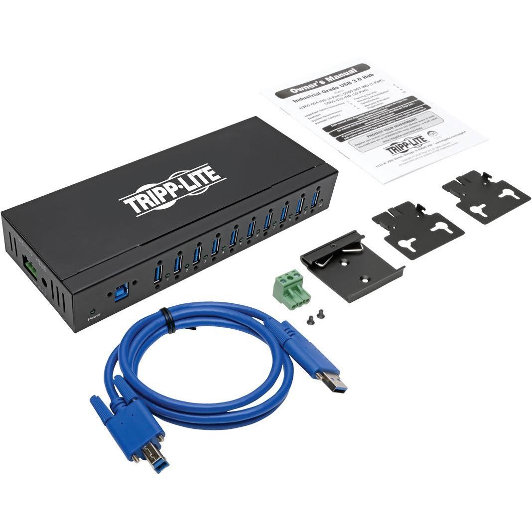 Iron Housing USB 3.0 Mountable Hub with 10 Ports Q689349
