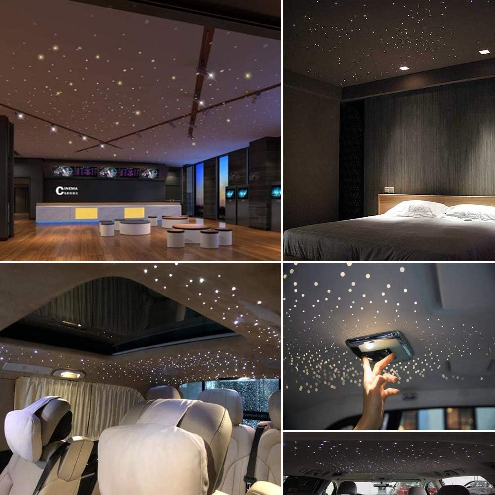 10W Twinkle Fiber Optic Lights Kit with RGBW Light Engine, Optical Fiber Cable 460pcs 9.8ft/3m, 28key Remote J62810