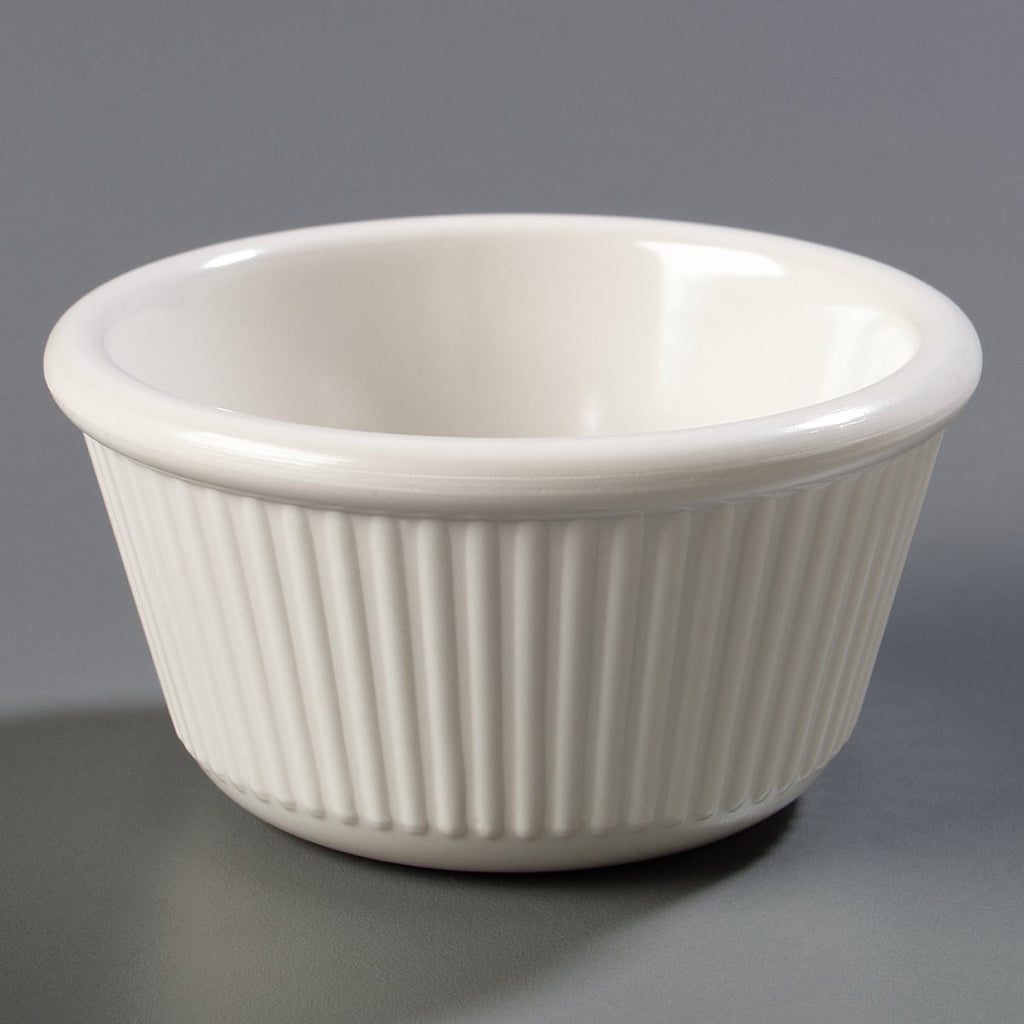 Melamine Fluted Ramekin Set, 4 oz Capacity, Bone (Case of 12) O410391
