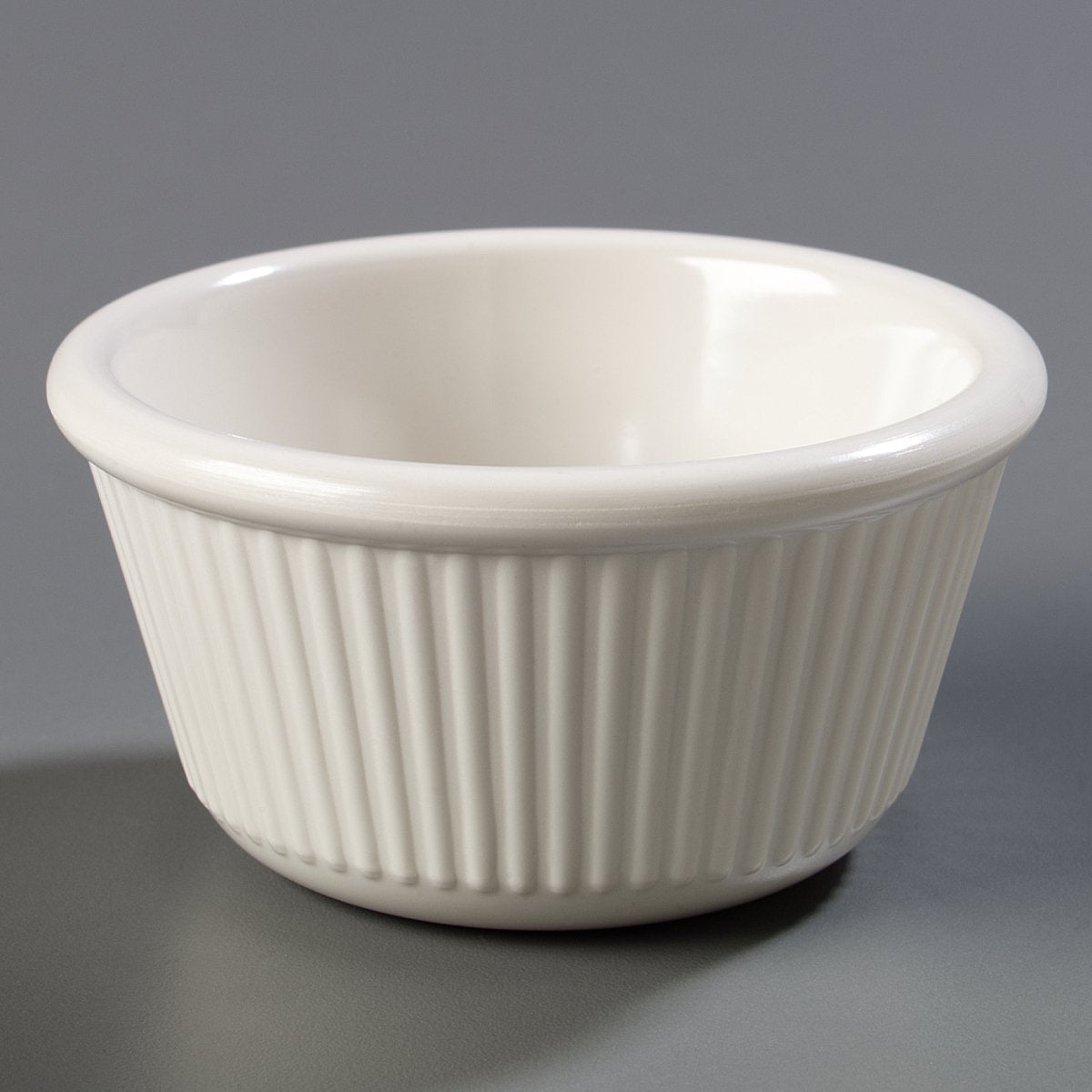Melamine Fluted Ramekin Set, 4 oz Capacity, Bone (Case of 12) O410391