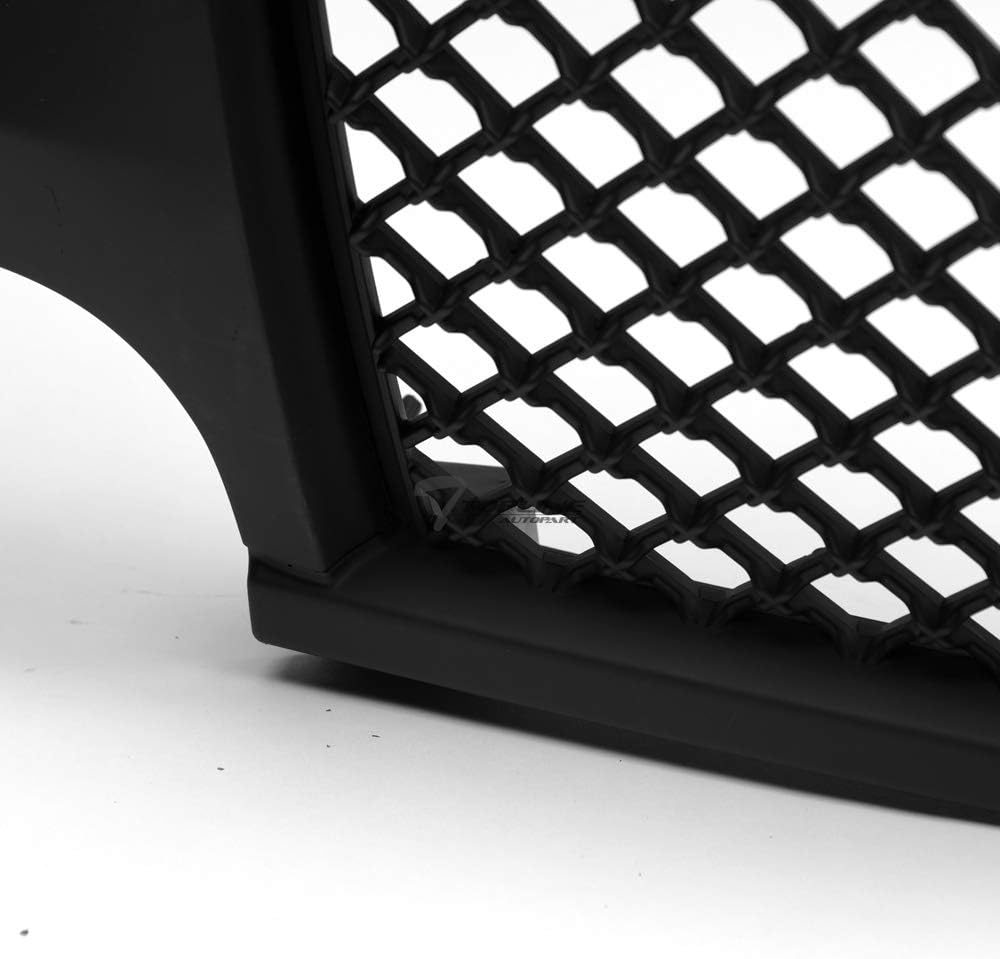 Matte Black Mesh Front Hood Bumper Grill Grille ABS P5809