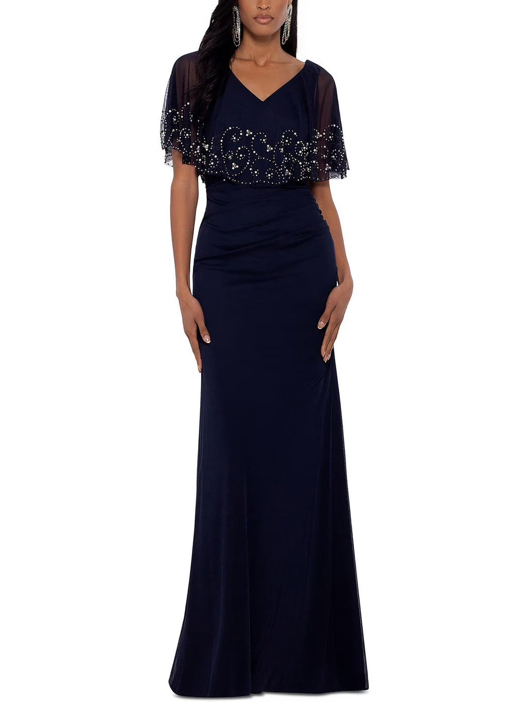 Embellished Capelet Evening Dress I397193