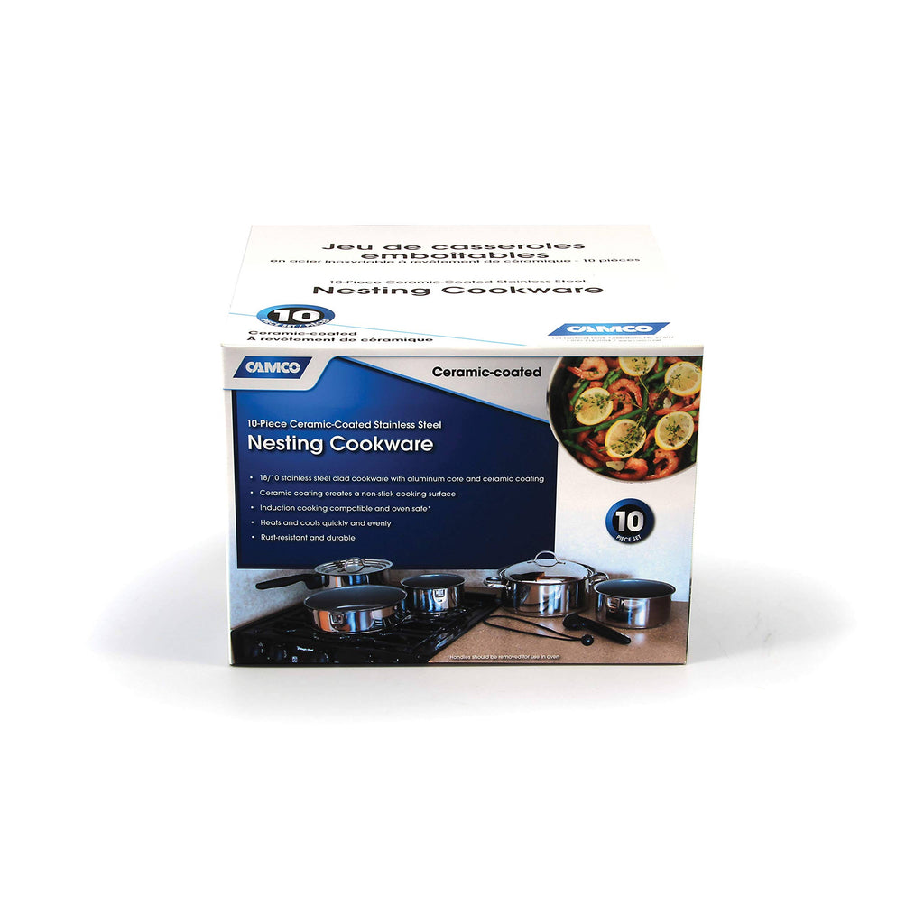 10 Piece Ceramic Nesting Cookware Set K786