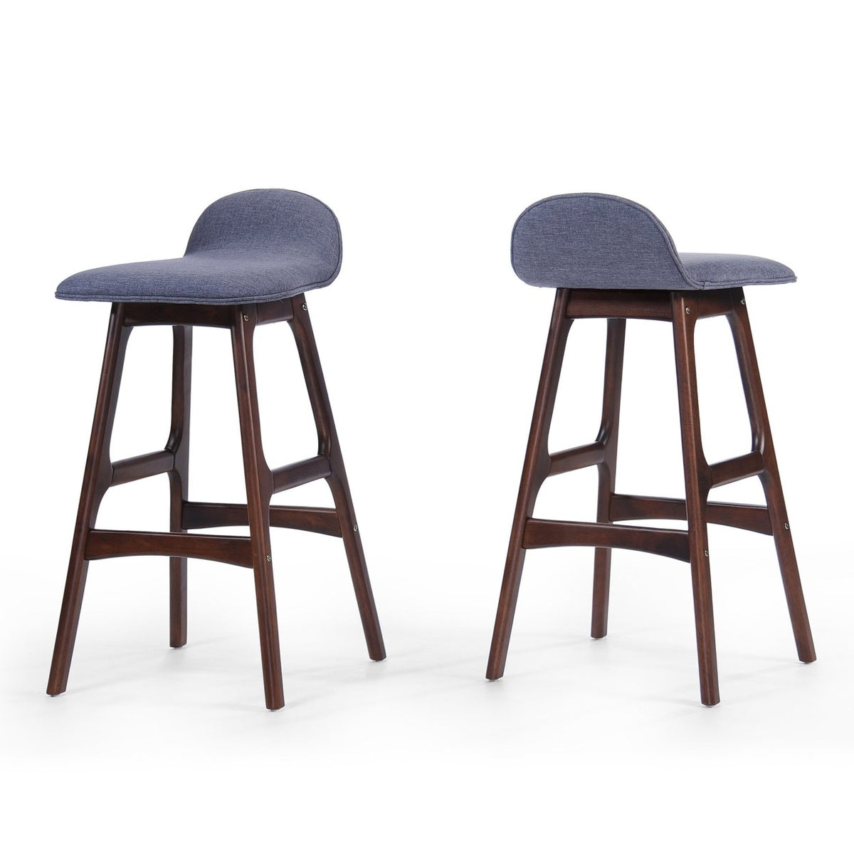 Mid-Century Modern Upholstered Barstools (Set of 2) P195877