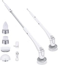 Electric Spin Scrubber with 4 Replaceable Rotating Brush Heads, Adjustable Extension Handle G9994